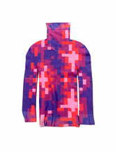 Load image into Gallery viewer, APOC Pixelated Roll Neck Stretch Top Size 2