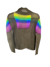 Load image into Gallery viewer, Issey Miyake me Pleated Prism Stretch Top Size M